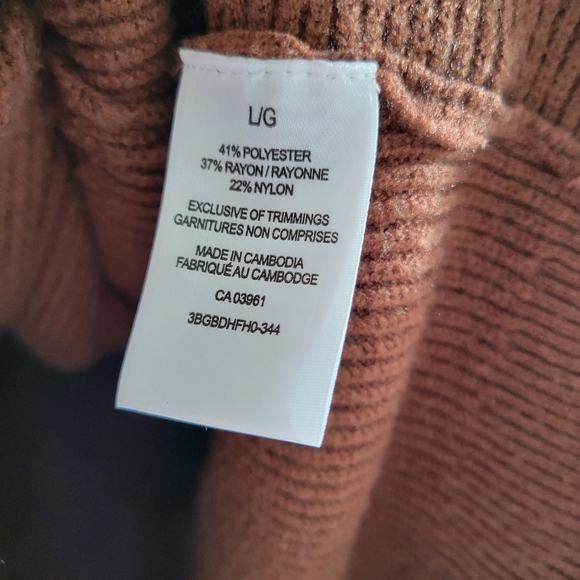 Denver Hayes Knot Ribbed Long Sleeve Sweater Size L - Picture 4 of 6